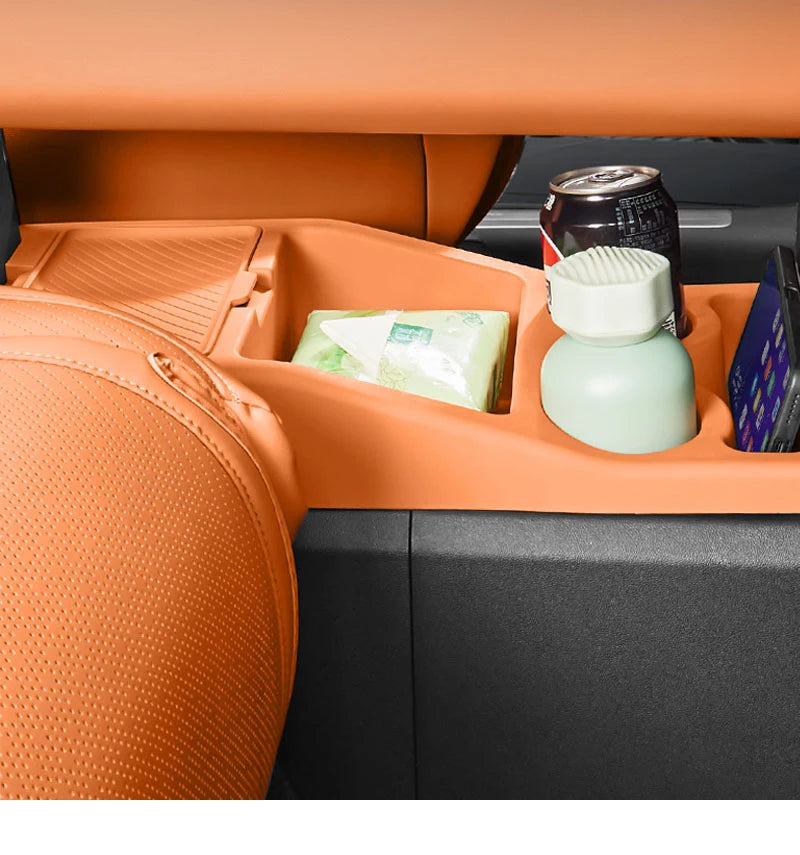 For BYD Ti7 Leopard Titanium 7 Accessories 2025 2026 Center Console Storage Box Double Layer Silicone Water Cup Storage Box