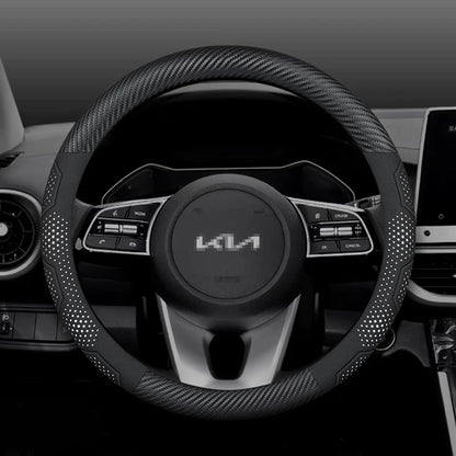 Kia Carbon Fiber Suede Steering Wheel Cover