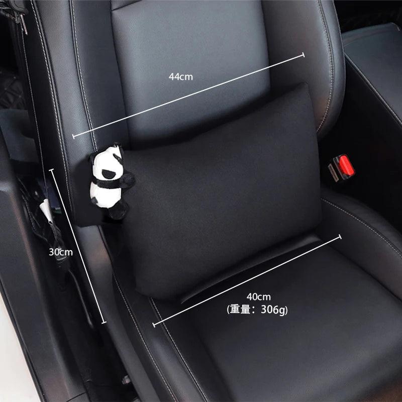 Ice Silk Panda Car Neck Pillow & Seat Belt Cover Set Universal
