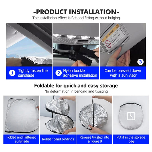 Zeekr Car Windshield Sunshade – Custom-Fit UV & Heat Protection