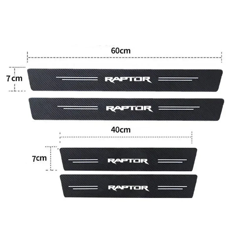 Ford Raptor 2025 Ranger Carbon Fiber Door Sill Guards Anti-Kick - 4pcs