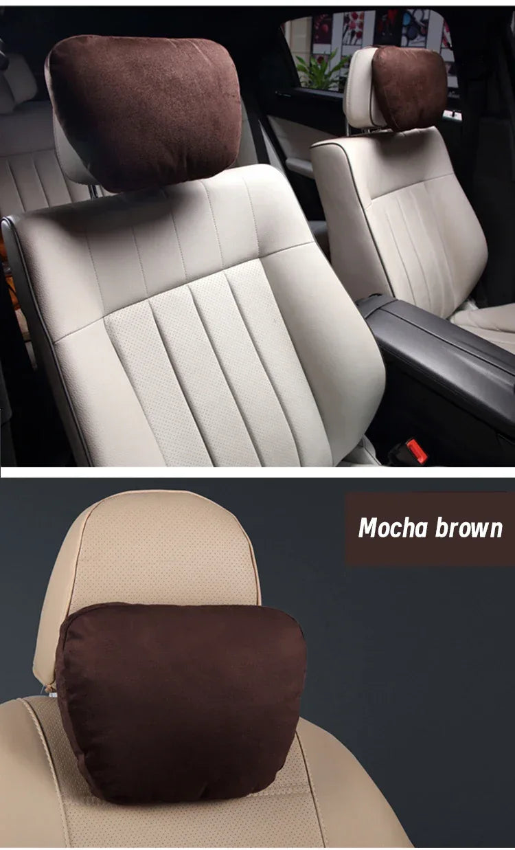 Maybach S-Class Breathable Soft Neck Headrest & Lumbar Support Pillow - Headrest Black