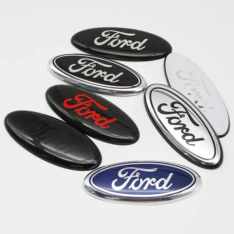 Ford 14.5cm Metal Front Grille & Trunk Logo Badge Emblem - A