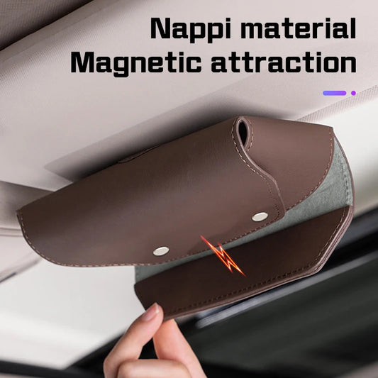 Haval Magnetic Leather Car Sunglasses Case