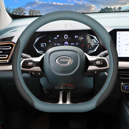 D Type Leather Steering Wheel Cover for GAC GS3 Emzoom Empow