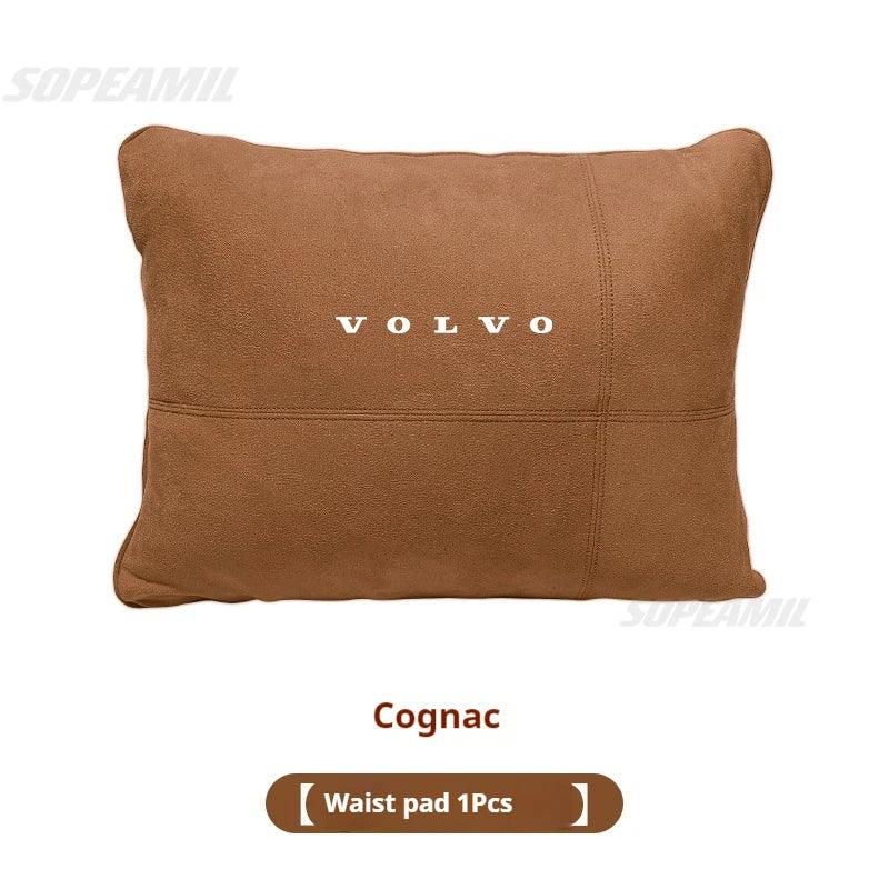 Volvo Car Headrest & Lumbar Support Pillow - Orange Waist pillow