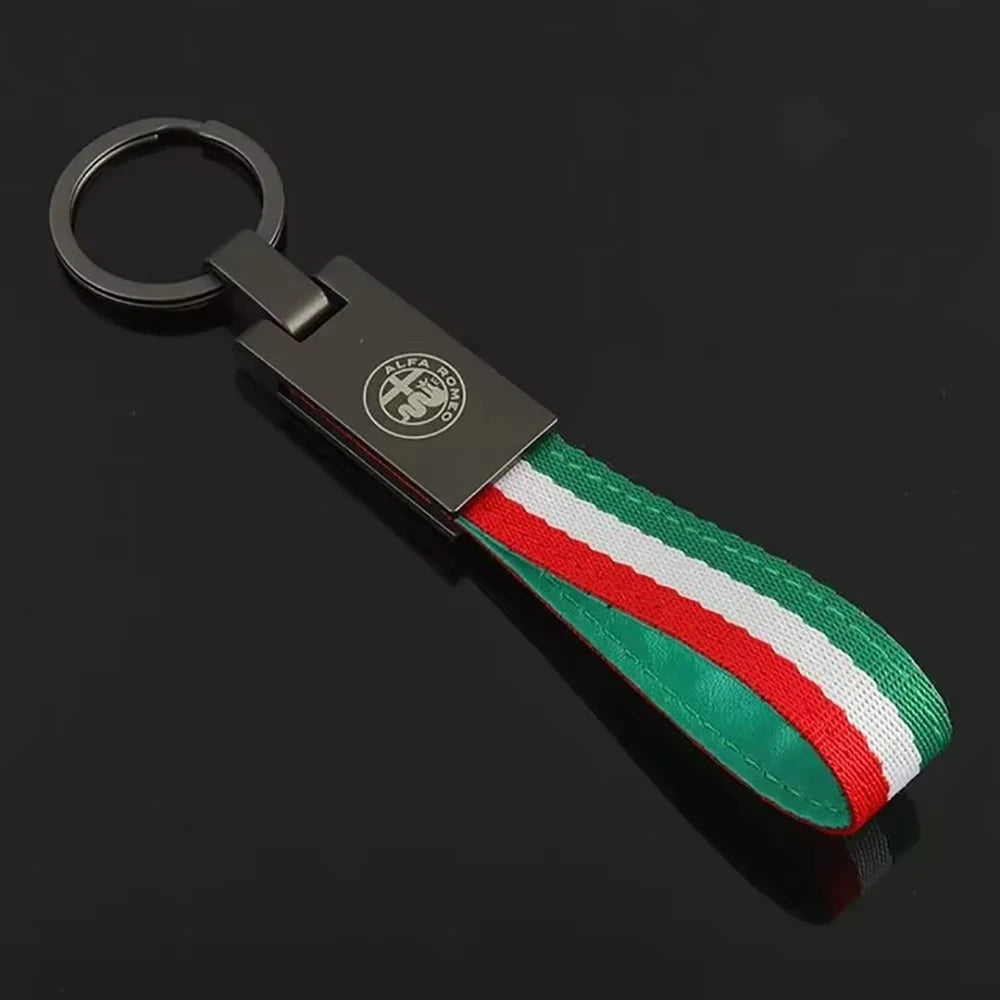 Alfa Romeo Car Keychain Leather Badge 159 Giulietta Mito Stelvio