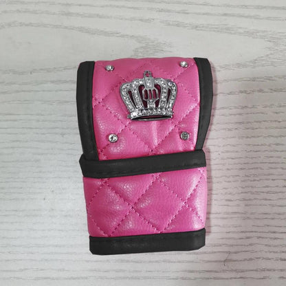 Diamond Crystal Car Seat Belt Pad + Gear Shifter Handbrake Cover Set