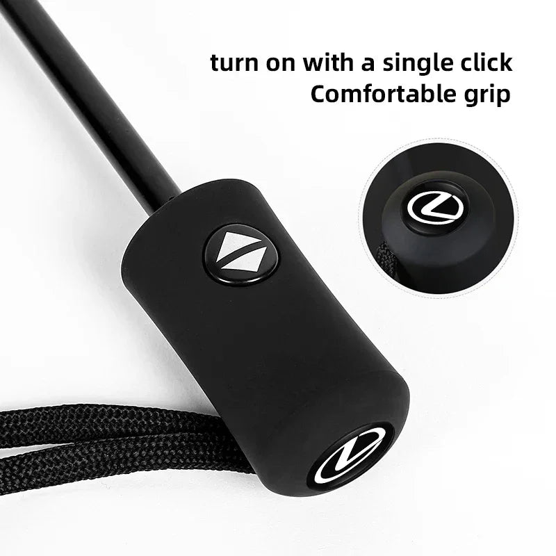 Lexus Automatic Car Umbrella | Windproof Rain & Sun Parasol - 