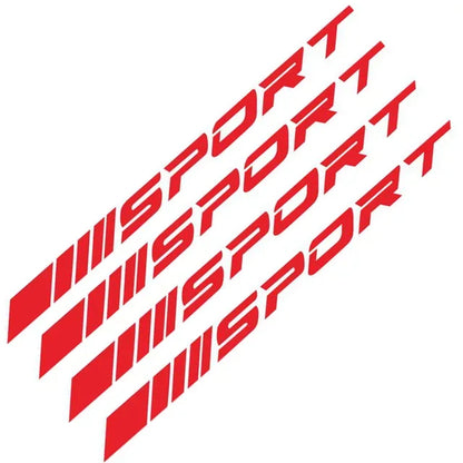 4Pcs Car Wheel Rim Stickers – DIY Racing Stripes for Cars, SUVs & Trucks - Red