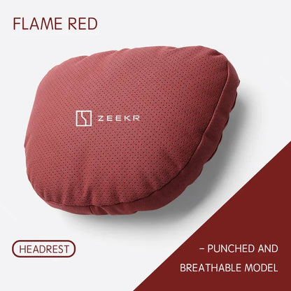 Zeekr Car Headrest & Lumbar Support Pillow - headrest red
