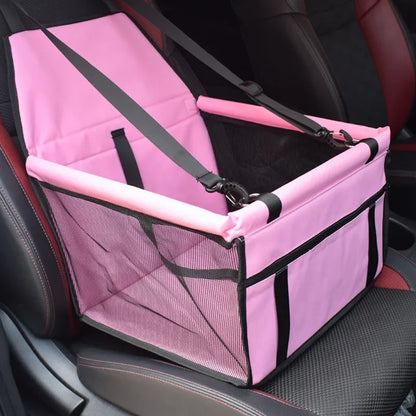 Pet Car Seat Bag – Mesh Hanging Travel Accessory, Waterproof Dog Mat & Blanket - A