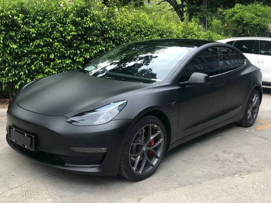 Matte Black Car Vinyl Wrap – Self-Adhesive Film with Air Release for Cars & Motorcycles - 10X152 CM