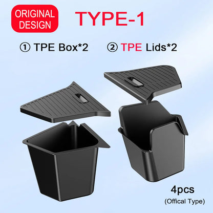 Tesla Model Y Juniper Trunk Organizer with Flocked TPE Side Storage Boxes