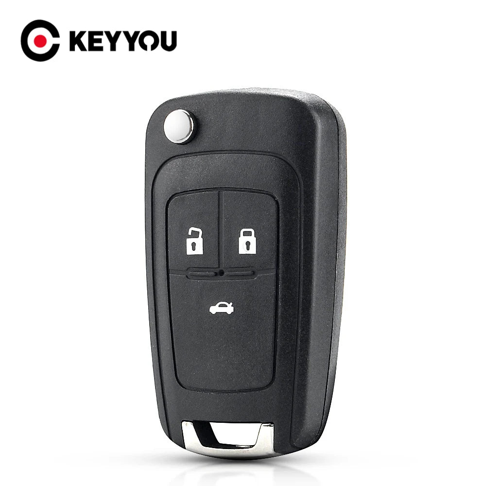 Chevrolet 3 Button Remote Key Shell — HU100 Blade