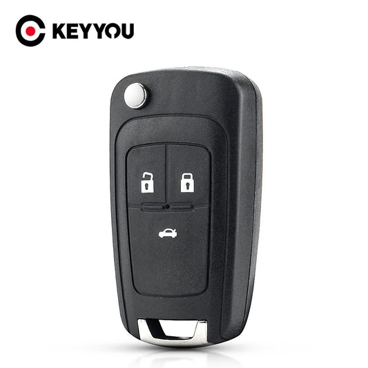 Chevrolet 3 Button Remote Key Shell — HU100 Blade
