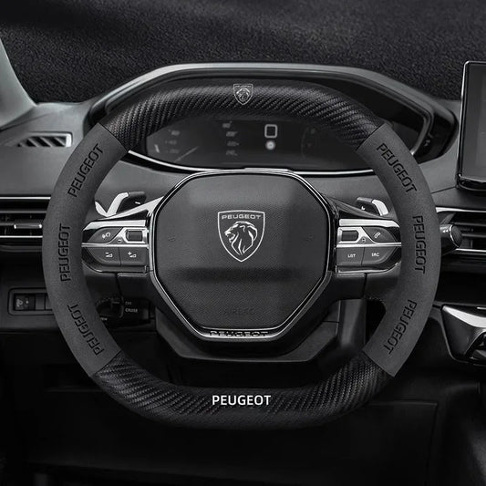 Peugeot 3008 4008 5008 208 2008 Suede Leather Steering Wheel Cover