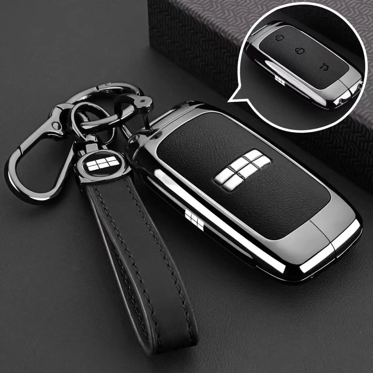 Zinc Alloy Leather Key Case Cover for Geely Galaxy EX5 E5 L6 L7