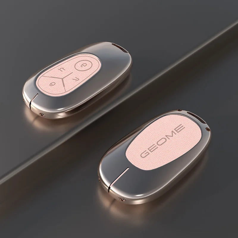 Geely Geome Dream Zinc Alloy Smart Key Cover - H-Silver-Pink-Shell