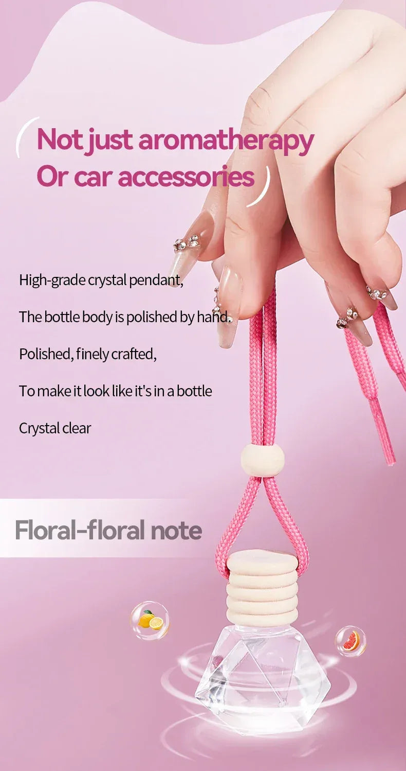 Pink Hanging Car Air Freshener Perfume Pendant - Oilimpia
