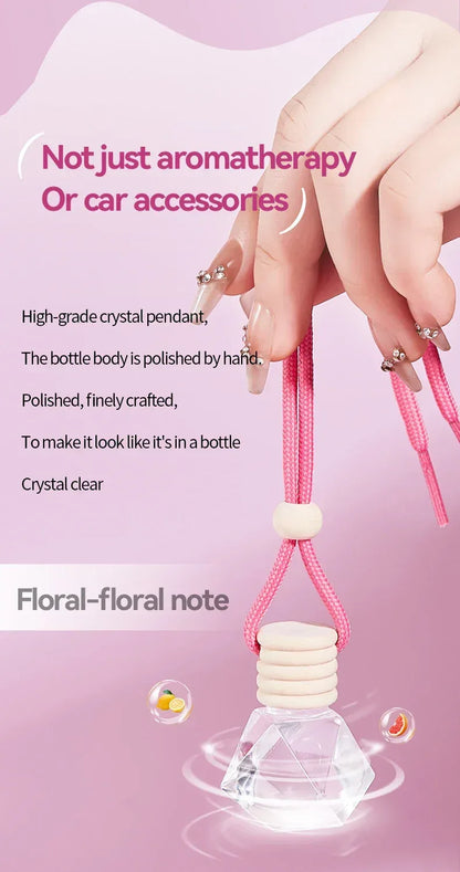 Pink Hanging Car Air Freshener Perfume Pendant - Oilimpia