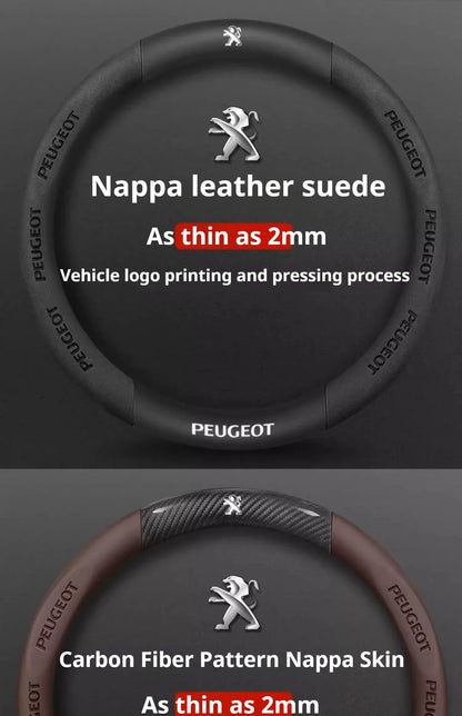 Peugeot Leather Steering Wheel Cover - D Type Black A