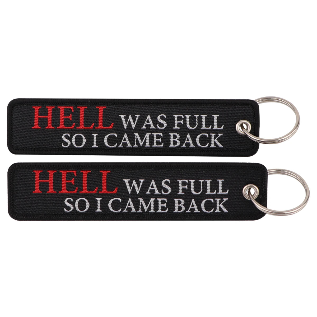 Embroidered Keys Tag Keychain - Personalized Key Identifier Fob