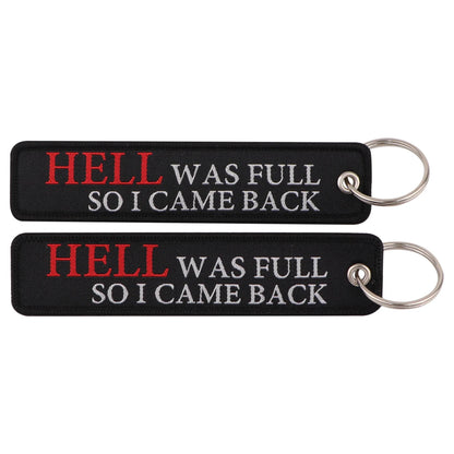 Embroidered Keys Tag Keychain - Personalized Key Identifier Fob