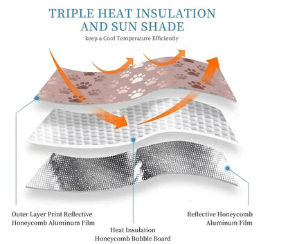 Bubu Dudu Universal Car Sunshade Windscreen Folding Visor Cover - A