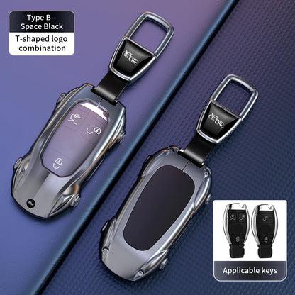Mercedes-Benz Zinc Alloy Car Key Cover – A, C, E & S Class - Brown