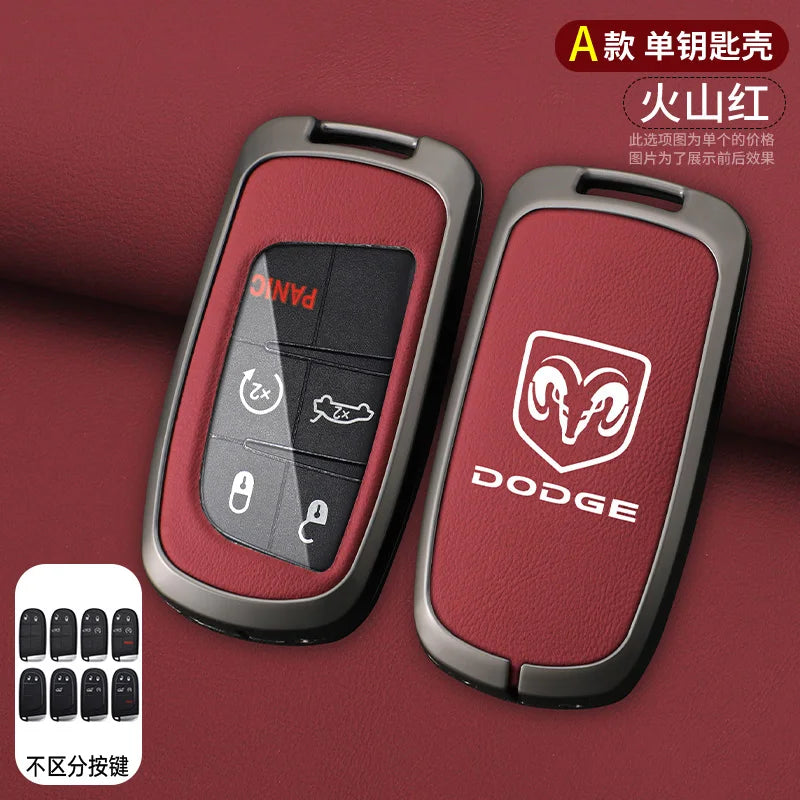 Dodge & RAM Leather Key Case - A-black