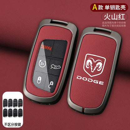 Dodge & RAM Leather Key Case - A-black
