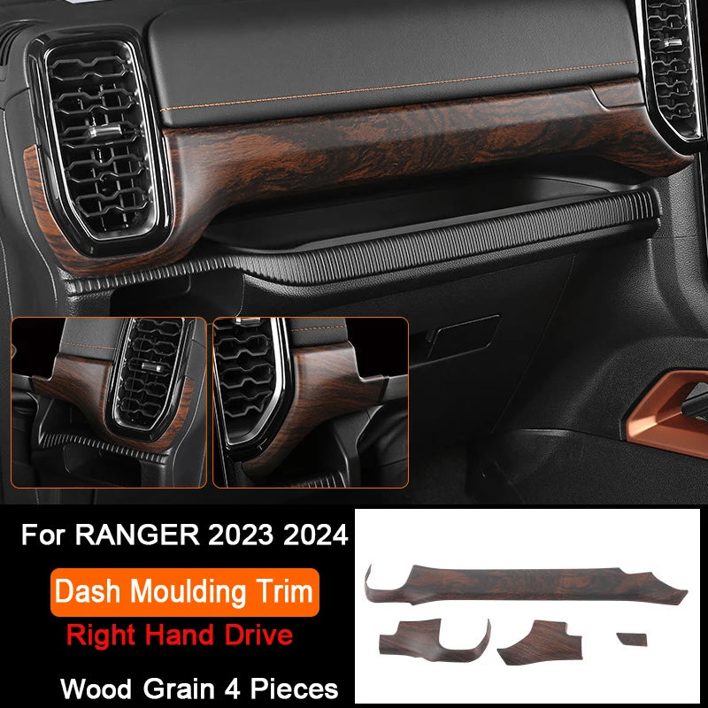 Ford Ranger Wildtrak Wood Grain Trim - Dash Panel RHD
