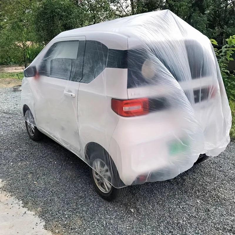 Disposable PE Film Car Cover - Transparent Dustproof Rainproof
