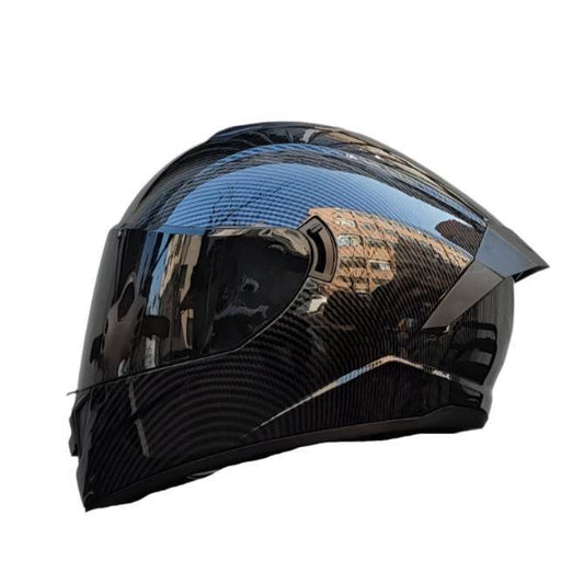 Full Face Motorcycle Racing Helmet – Winter Warm Double Visor Sports Helmet for Motorbike Riders - 1 / S