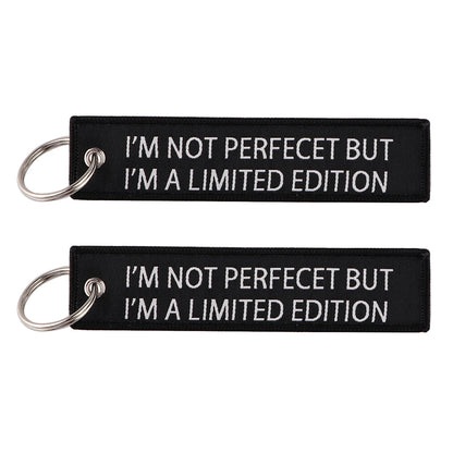 Embroidered Keys Tag Keychain - Personalized Key Identifier Fob