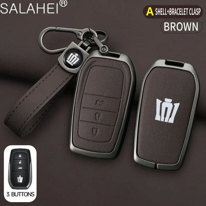 Toyota Key Cover - Zinc Alloy Case - B-brown keyring