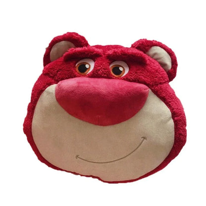 Strawberry Bear Car Headrest and Lumbar Pillow