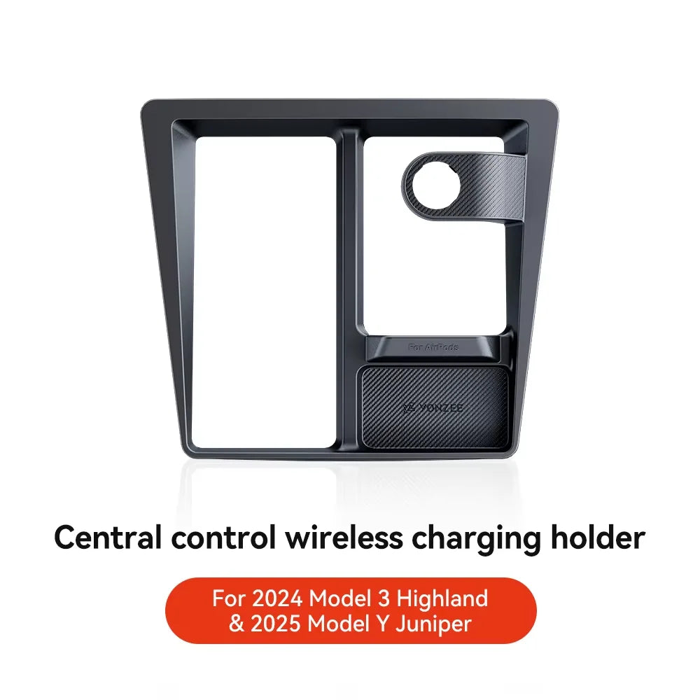 Tesla Model 3 Y Highland Juniper Wireless Charging Tray Non-Slip Frame for Phones Watches Headphones