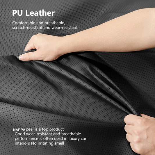 AUTOMECHANIST Nappa Leather Car Seat Covers Universal 5-Seat Set