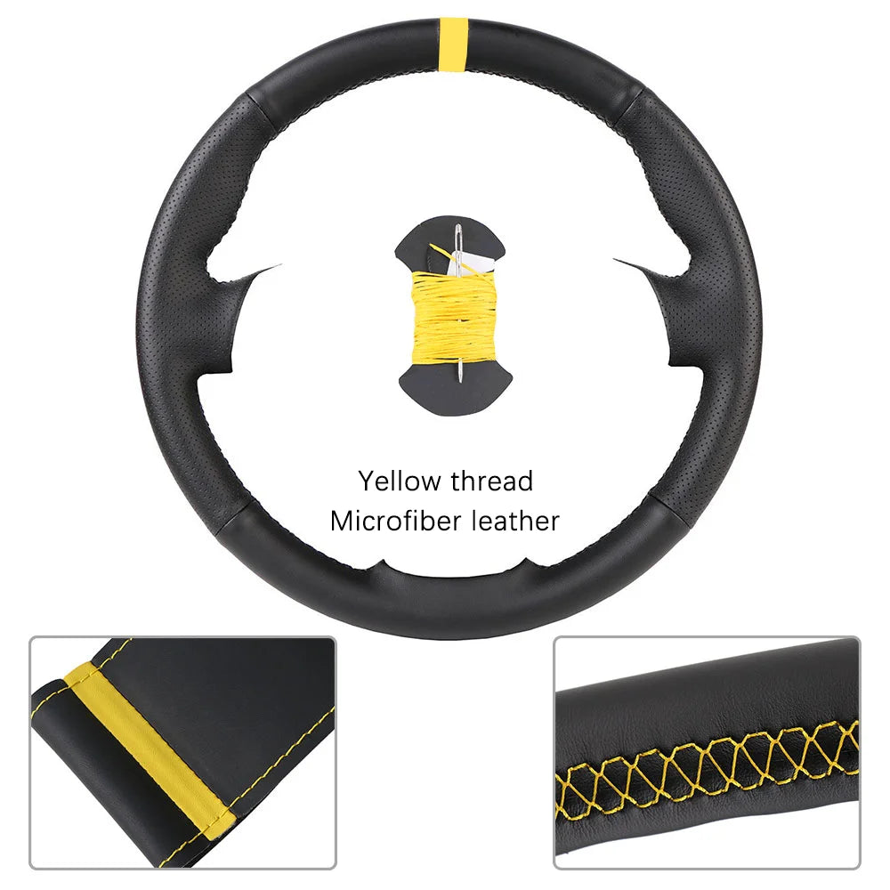Renault and Dacia Stitch-On Steering Wheel Cover - Yellow Thread (Type B)