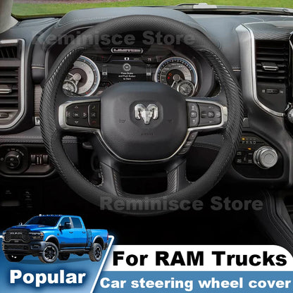 RAM Leather Steering Wheel Cover - Premium Grain