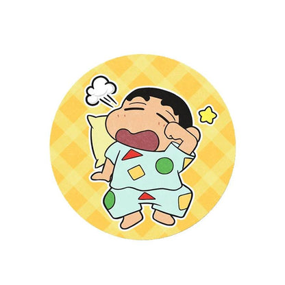 Anti-Slip Crayon Shin-chan Car Cup Coasters Set Interior Pads