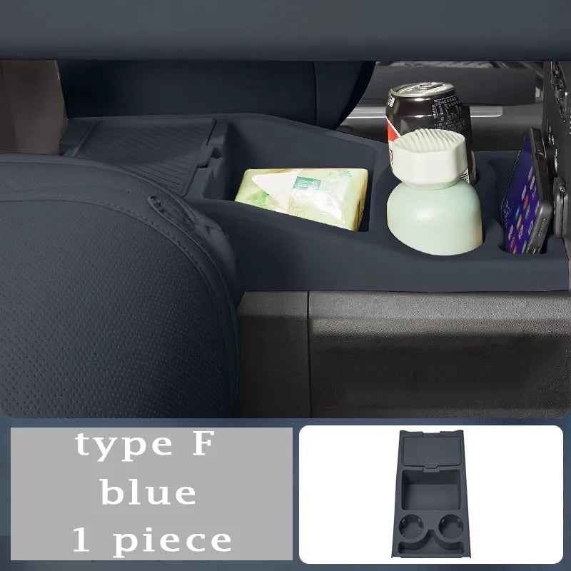 For BYD Ti7 Leopard Titanium 7 Accessories 2025 2026 Center Console Storage Box Double Layer Silicone Water Cup Storage Bo…