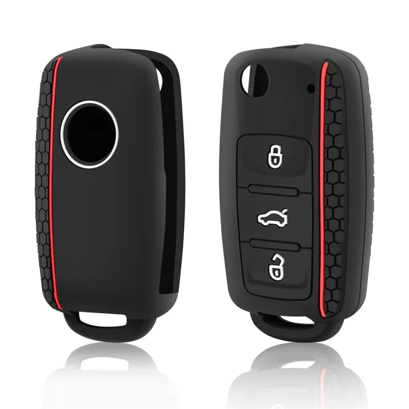 VW Golf, Skoda Superb & Seat Leon 3 Button Silicone Key Cover