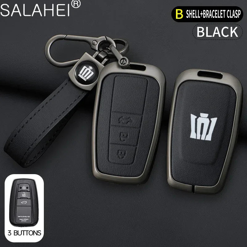 Toyota Key Cover - Zinc Alloy Case - F-black keyring