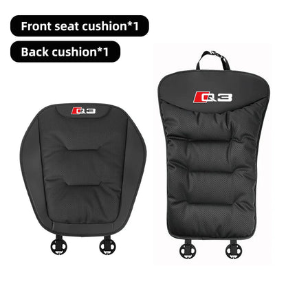 Leather Car Seat Cover Universal Four Seasons Car Front/Rear Seat Cushion for Audi Q3 Q7 Q8 TT Chair Protector Pad Accessories