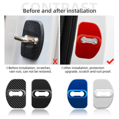 4pcs Stainless Steel Door Lock Covers Renault Scenic Laguna Captur