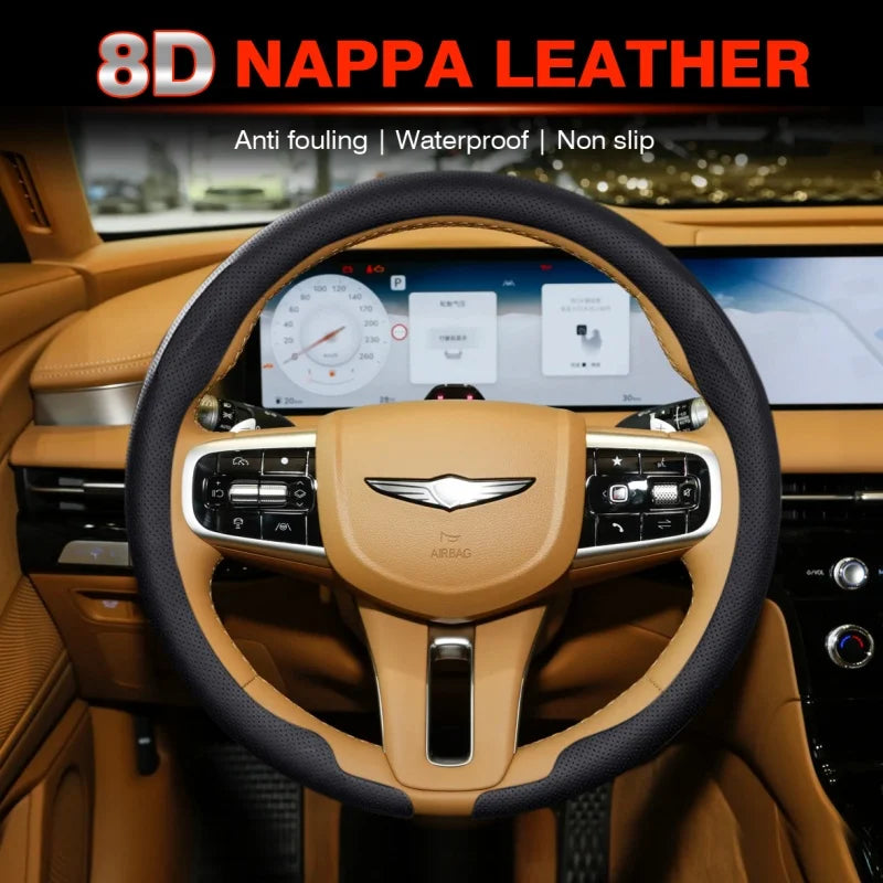 Genesis Nappa Leather Steering Wheel Cover