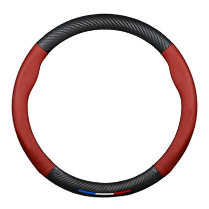HAVAL Carbon Fiber Leather Steering Wheel Cover - Black